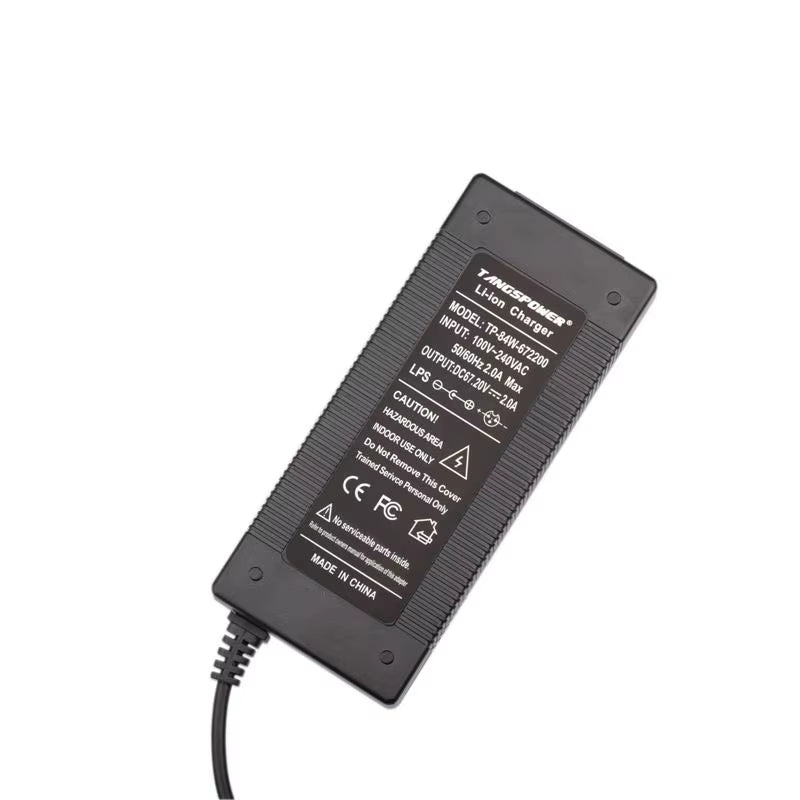 60V 67.2V 2A Lithium Battery Charger 3-Pin GX16