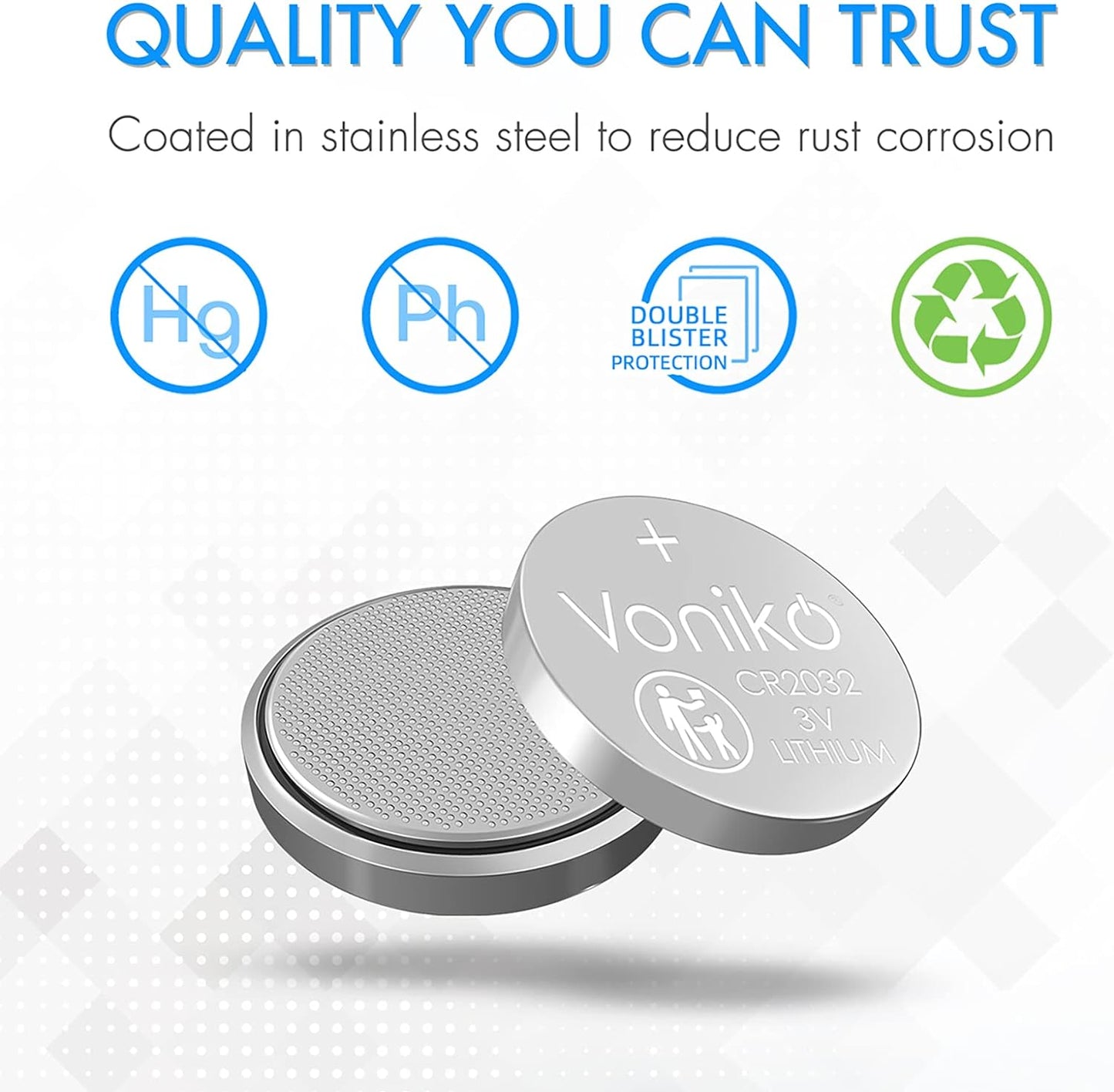 6-Pack CR2032 3V Lithium Button Coin Battery