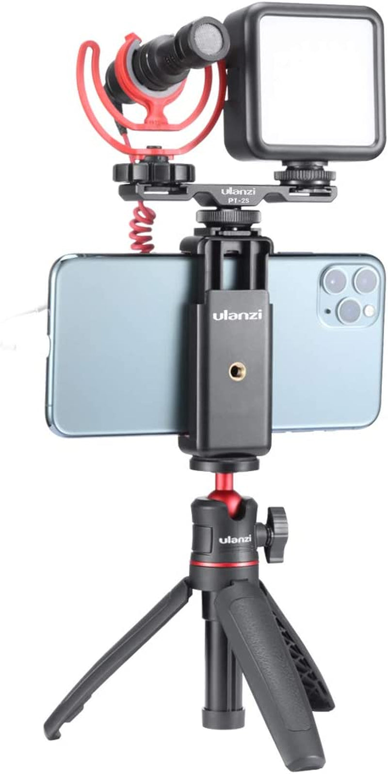 ST-07 Phone Tripod Mount with Cold Shoe for iPhone Samsung
