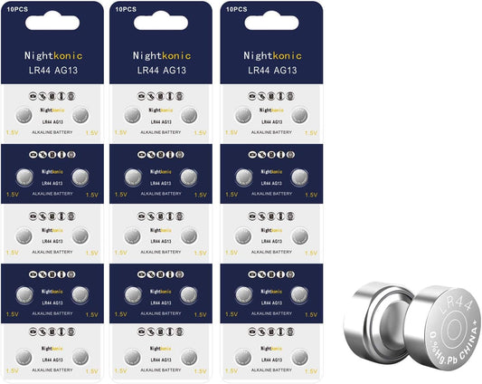 30-Pack LR44 AG13 357 A76 1.5V Button Coin Cell Battery