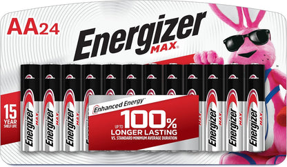 AA Batteries Max Double a Battery Alkaline 24 Count