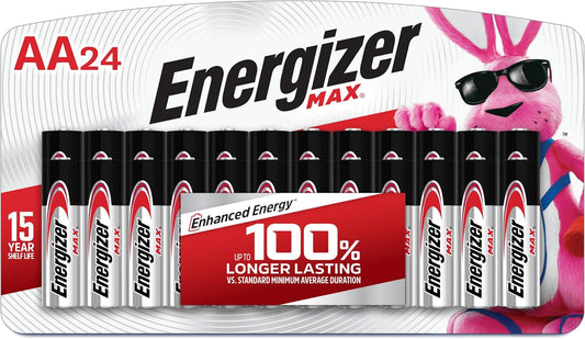 AA Batteries Max Double a Battery Alkaline 24 Count